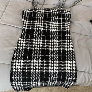 Plaid Bodycon 90s Dress